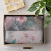 フラミンゴの花のボタニカルアート 薄葉紙 (ギフト)