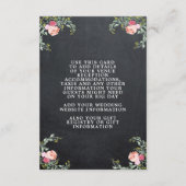 フラミンゴの花の結婚式の詳細情報カード エンクロージャーカード (裏面)