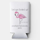 フラミンゴの花嫁お別れパーティー Let's Get Flocked Up スリム缶クーラー (裏面)