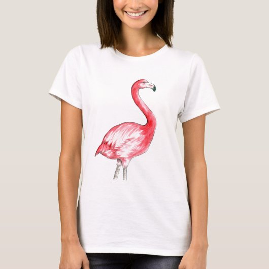 フラミンゴの芸術 Tシャツ (正面)