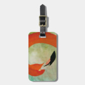 フラミンゴの荷物のラベル ラゲッジタグ (正面縦)