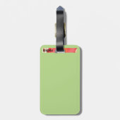 フラミンゴの荷物のラベル ラゲッジタグ (裏面縦)