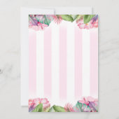 フラミンゴの誕生日のパーティの招待状のフラミンゴの招待 招待状 (裏面)