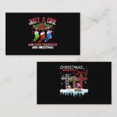 フラミンゴの贈り物|フラミンゴとクリスマスが大好き エンクロージャーカード (正面/裏面)