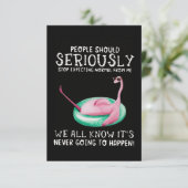 フラミンゴの贈り物|人々は真剣にフラミンゴに サンキューカード (スタンド正面)