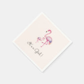 フラミンゴの赤ちゃんシャワーナプキン スタンダードカクテルナプキン (角)