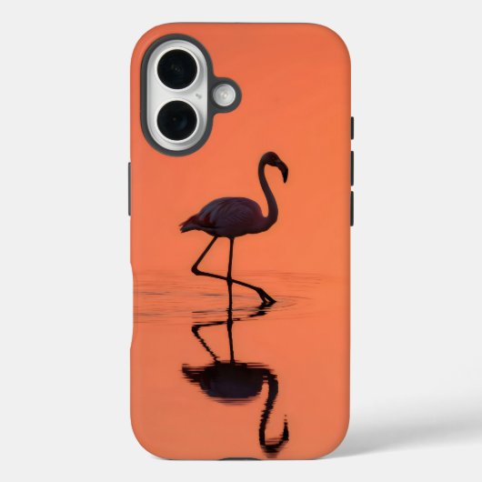 フラミンゴの長い脚が浅瀬に影を落とす Case-Mate iPhoneケース (裏面)