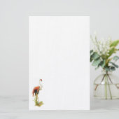 フラミンゴの静止したヴィンテージ 便箋 (スタンド正面)