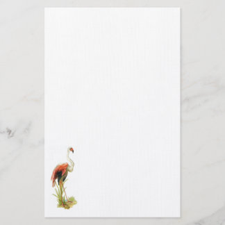 フラミンゴの静止したヴィンテージ 便箋
