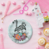 フラミンゴの骨組ハロウィンの構成 ペーパープレート (パーティー)