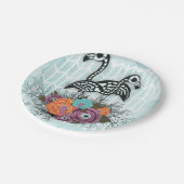 フラミンゴの骨組ハロウィンの構成 ペーパープレート (アングル)