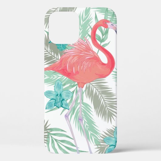 フラミンゴの鳥とオの縫い目のないロマンチックな模様 Case-Mate iPhoneケース (裏面)