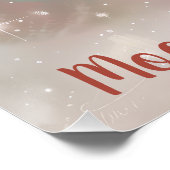 フラミンゴの鳥のベビーが月に眠る ポスター (コーナー)