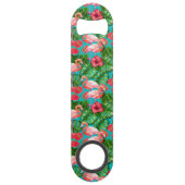 フラミンゴの鳥類と熱帯の庭水の色 スピード栓抜き (正面)