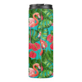 フラミンゴの鳥類と熱帯の庭水の色 タンブラー (裏面)