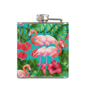 フラミンゴの鳥類と熱帯の庭水の色 フラスク (裏面)