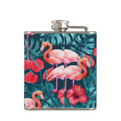 フラミンゴの鳥類と熱帯の庭水の色 フラスク (裏面)