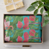 フラミンゴの鳥類と熱帯の庭水の色 薄葉紙 (ギフト)