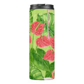 フラミンゴの鳥類と熱帯植物 タンブラー (裏面)