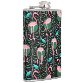 フラミンゴの鳥20s Decoのシダは黒い緑を模造します フラスク (右)