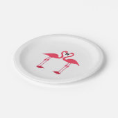 フラミンゴの鳥 ペーパープレート (アングル)