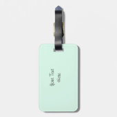 フラミンゴの「文字」の荷物のラベルの緑 ラゲッジタグ (裏面縦)
