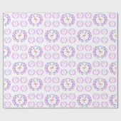 フラミンゴのKalikimakaのかわいらしい紫色及びピンクのクリスマス ラッピングペーパー (フラット)