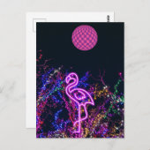 フラミンゴはパーティーで踊る。 ポストカード (正面/裏面)