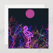 フラミンゴはパーティーで踊る。 招待状 (正面/裏面)