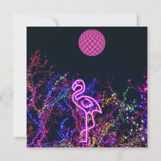 フラミンゴはパーティーで踊る。 招待状 (正面)