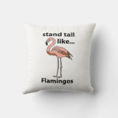 フラミンゴはフラミンゴのように背の高いスタンド クッション (裏面)
