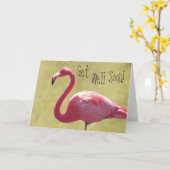 フラミンゴは健康なカードをすぐに得ます カード (黄色い花)