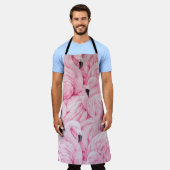 フラミンゴは至る所にいる エプロン (着用した状態)