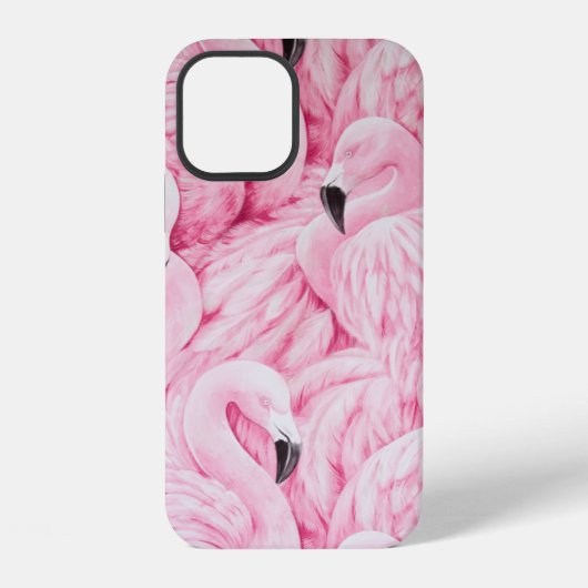 フラミンゴは至る所にいる iPhoneケース (裏面)