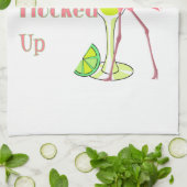 フラミンゴをつつき上げよう キッチンタオル (折り畳み)