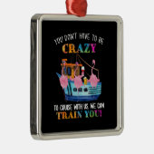 フラミンゴをクルーズす熱狂するる必要はない メタルオーナメント (右)