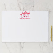 フラミンゴをテーマにしたピンクの群れ ペーパーパッド (インサイチュ)