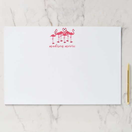 フラミンゴをテーマにしたピンクの群れ ペーパーパッド (インサイチュ)