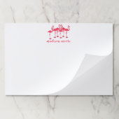 フラミンゴをテーマにしたピンクの群れ ペーパーパッド (折り畳み)