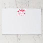 フラミンゴをテーマにしたピンクの群れ ペーパーパッド (正面)