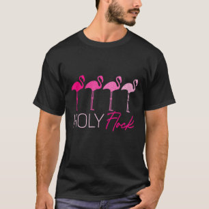 フラミンゴを呼ぶ神聖な群れ Tシャツ