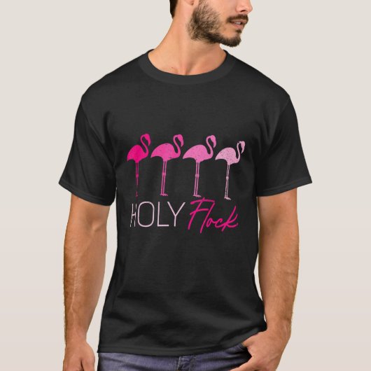フラミンゴを呼ぶ神聖な群れ Tシャツ (正面)