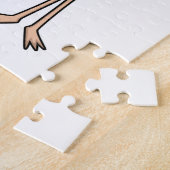 フラミンゴを帽子の年金受給者として ジグソーパズル (側面)