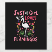 フラミンゴを愛しているだけの女の子 ワインラベル (シングルラベル)