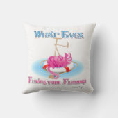 フラミンゴを浮かべるものは クッション (裏面)