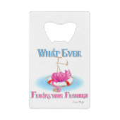 フラミンゴを浮かべるものは クレジットカード栓抜き (正面)