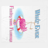 フラミンゴを浮かべるものは フリースブランケット (正面(横))