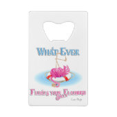 フラミンゴを浮かべ間抜けるものは クレジットカード栓抜き (裏面)