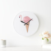 フラミンゴアイスクリーム ラージ壁時計 (ホーム)