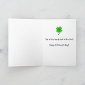 フラミンゴアイリッシュセントパトリックのデイカードレインボー カード (内部)